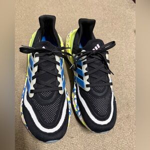 Adidas Ultraboost Black and Blue Running Sneakers. Size 10.5